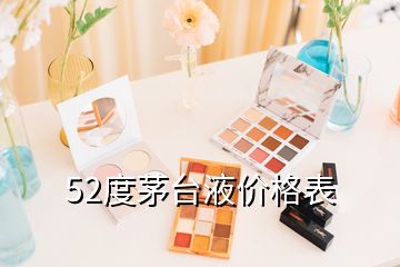 52度茅台液价格表