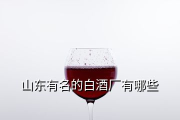 山东有名的白酒厂有哪些