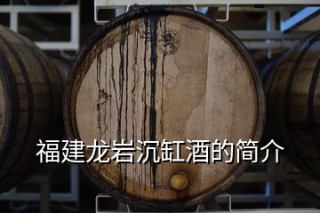 福建龙岩沉缸酒的简介