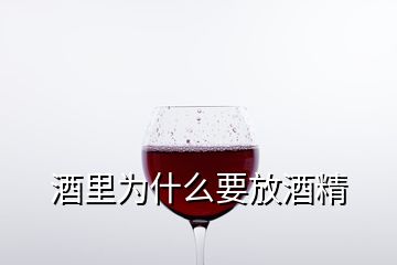 酒里为什么要放酒精