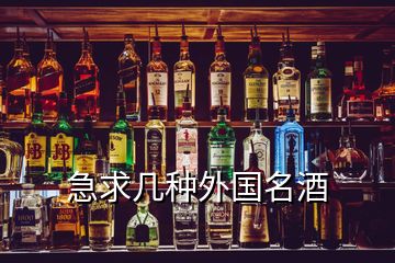 急求几种外国名酒