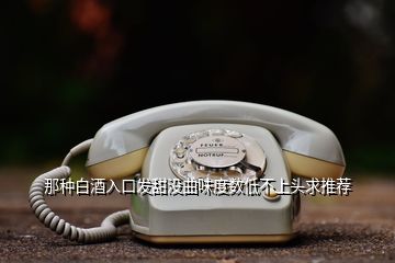 那种白酒入口发甜没曲味度数低不上头求推荐