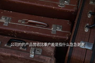 公司的的产品营收比重产能是指什么急急谢谢