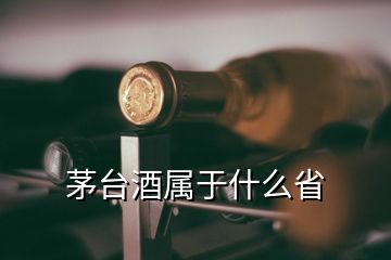 茅台酒属于什么省