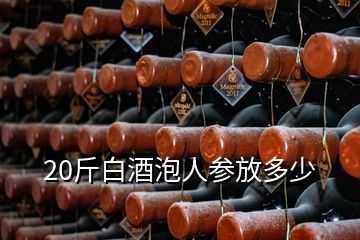 20斤白酒泡人参放多少