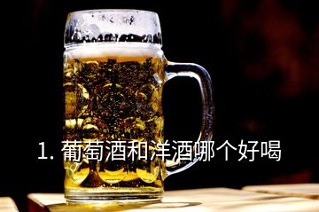 1. 葡萄酒和洋酒哪个好喝