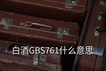 白酒GBS761什么意思