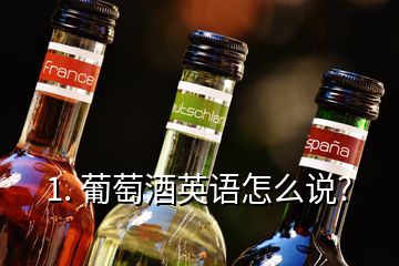 1. 葡萄酒英语怎么说?