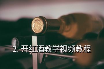 2. 开红酒教学视频教程