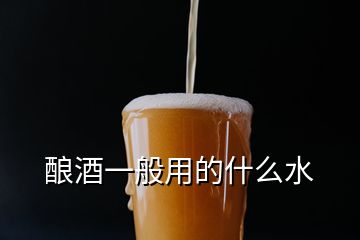 酿酒一般用的什么水