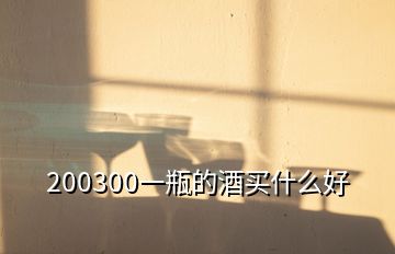 200300一瓶的酒买什么好