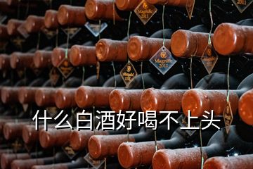 什么白酒好喝不上头