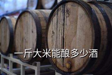 一斤大米能酿多少酒