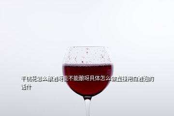 干桃花怎么酿酒呀能不能酿呀具体怎么做直接用白酒泡的话什