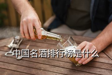 中国名酒排行榜是什么