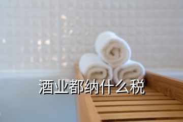 酒业都纳什么税