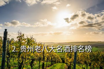 2. 贵州老八大名酒排名榜