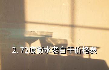 2. 72度衡水老白干价格表