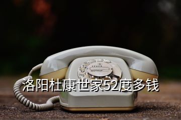 洛阳杜康世家52度多钱