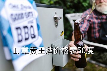 1. 章贡王酒价格表50度