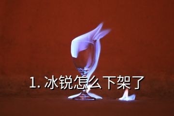 1. 冰锐怎么下架了