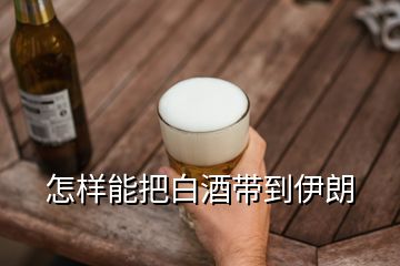 怎样能把白酒带到伊朗