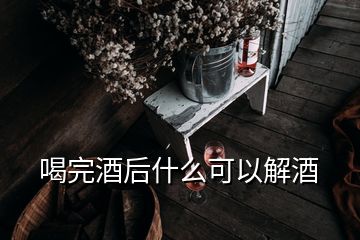 喝完酒后什么可以解酒