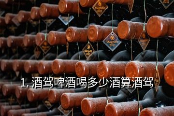 1. 酒驾啤酒喝多少酒算酒驾