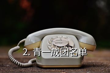 2. 青一成团名单