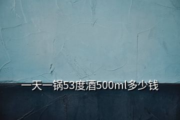 一天一锅53度酒500ml多少钱