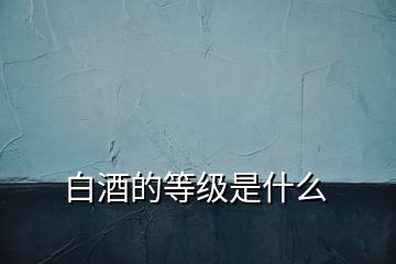 白酒的等级是什么