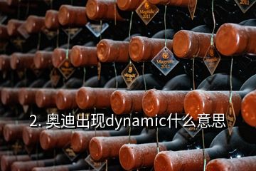 2. 奥迪出现dynamic什么意思