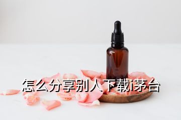 怎么分享别人下载i茅台