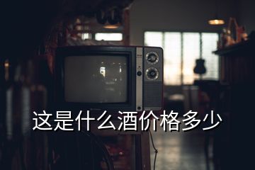 这是什么酒价格多少