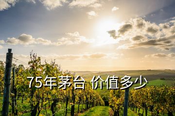 75年茅台 价值多少