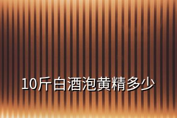 10斤白酒泡黄精多少