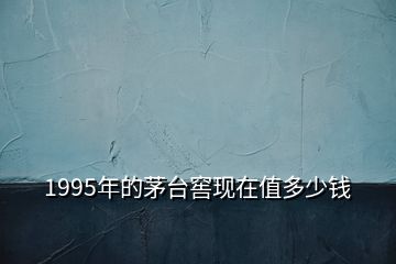 1995年的茅台窖现在值多少钱