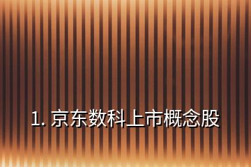 1. 京东数科上市概念股