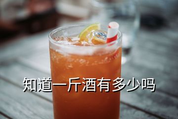 知道一斤酒有多少吗