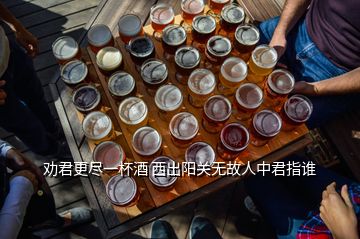 劝君更尽一杯酒 西出阳关无故人中君指谁