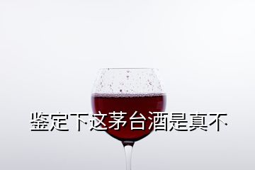 鉴定下这茅台酒是真不