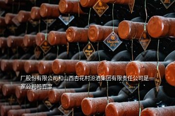 厂股份有限公司和山西杏花村汾酒集团有限责任公司是一家公司吗百度