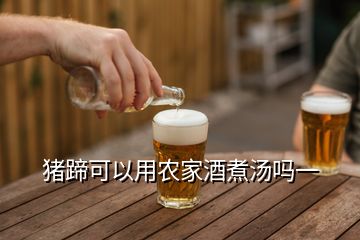 猪蹄可以用农家酒煮汤吗一