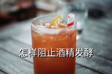 怎样阻止酒精发酵