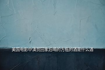 美国电影中演员回家后喝的方瓶的酒是什么酒