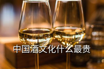 中国酒文化什么最贵