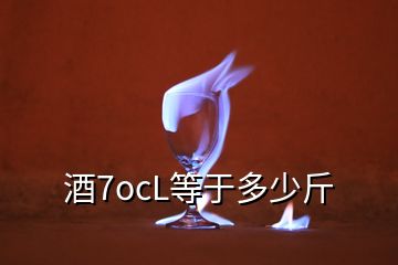 酒7ocL等于多少斤