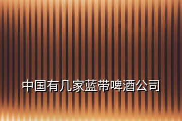 中国有几家蓝带啤酒公司