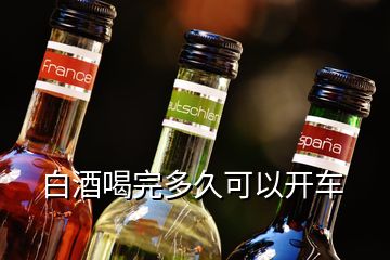 白酒喝完多久可以开车