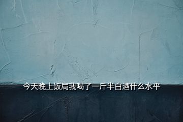 今天晚上饭局我喝了一斤半白酒什么水平